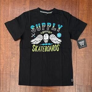 Shaun White Black Graphic Skater T-shirt, Size Medium 8/10, NWT